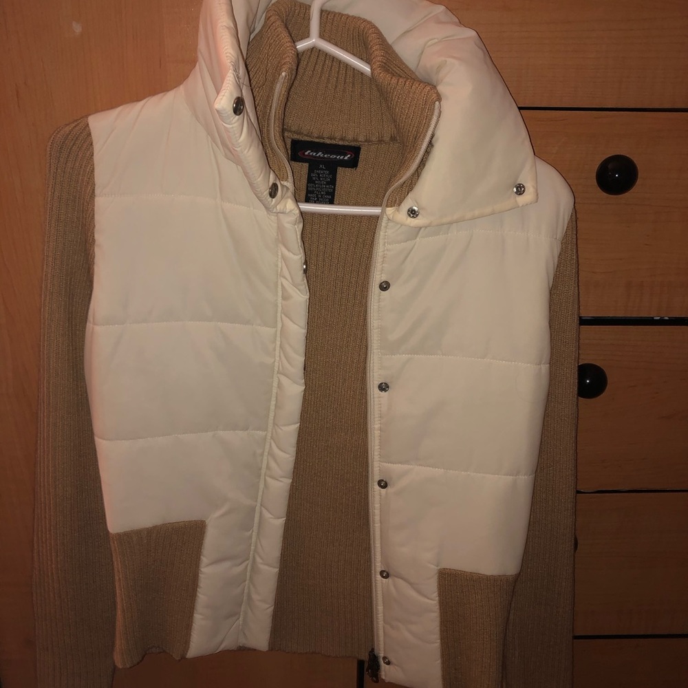 Tan/White Winter coat